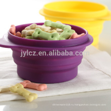 силиконовый складной Pet Bowl еды для наружного применения